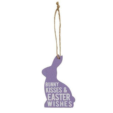 3 Set Bunny Words Wooden Ornaments - The Fox Decor
